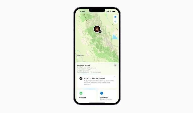 雨城苹果14维修分享iPhone14系列中 FindMy功能通过卫星分享位置方法教程 